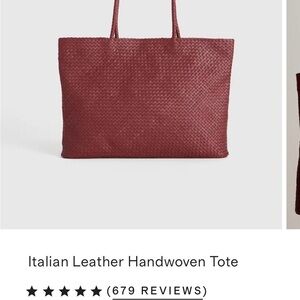 Quince Handwoven Leather Tote - Merlot